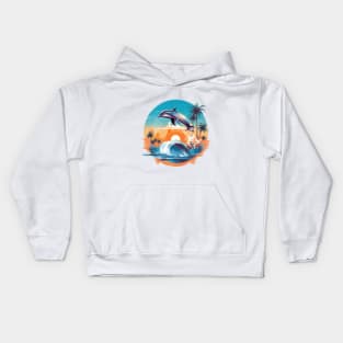 I Love Dolphins Kids Hoodie